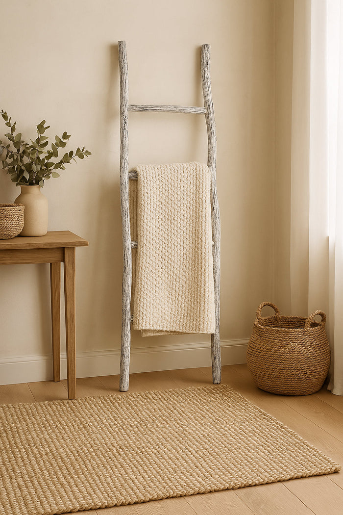 Biscottini Scala portasciugamani in legno finitura nera