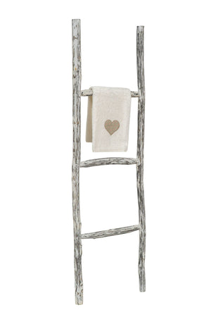 Biscottini Scala portasciugamani in legno finitura nera dimensioni lunghezza profondità