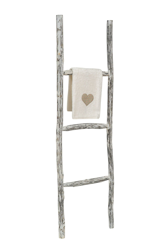 Biscottini Scala portasciugamani in legno finitura nera dimensioni lunghezza profondità