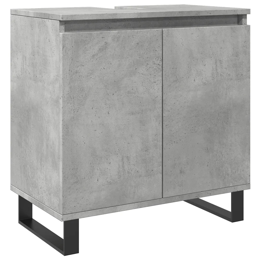 vidaXL Armadietto da Bagno Grigio Cemento 58x33x60cm in Truciolato