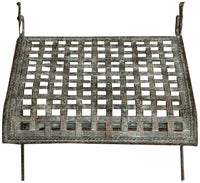 Biscottini Sedia in ferro battuto pieghevole da esterno da giardino da pranzo finitura ruggine anticata L96xPR49xH41 cm