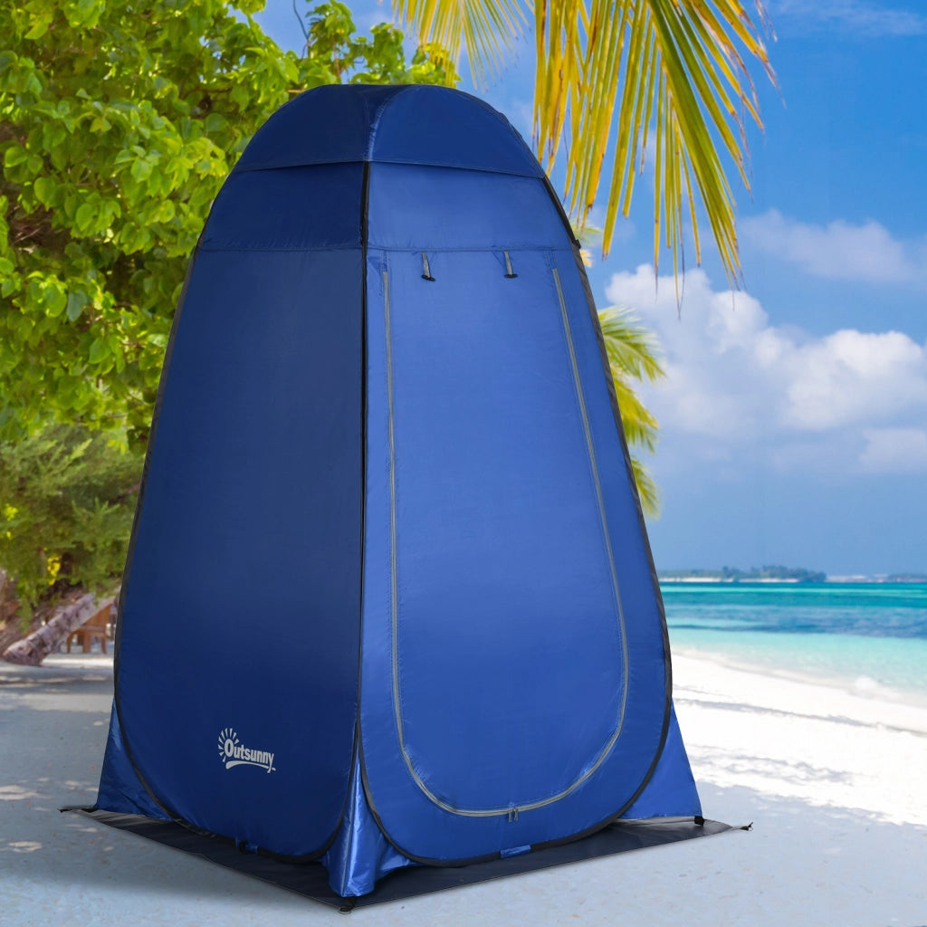 Cabina Doccia e Toilette da Campeggio ¨C zephmum ¨C 126x124x189 cm Blu Scuro