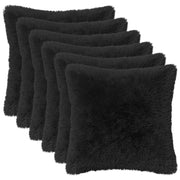 Cuscino con cuscino HEERLEN 6 pz Nero Fleece PV 923710