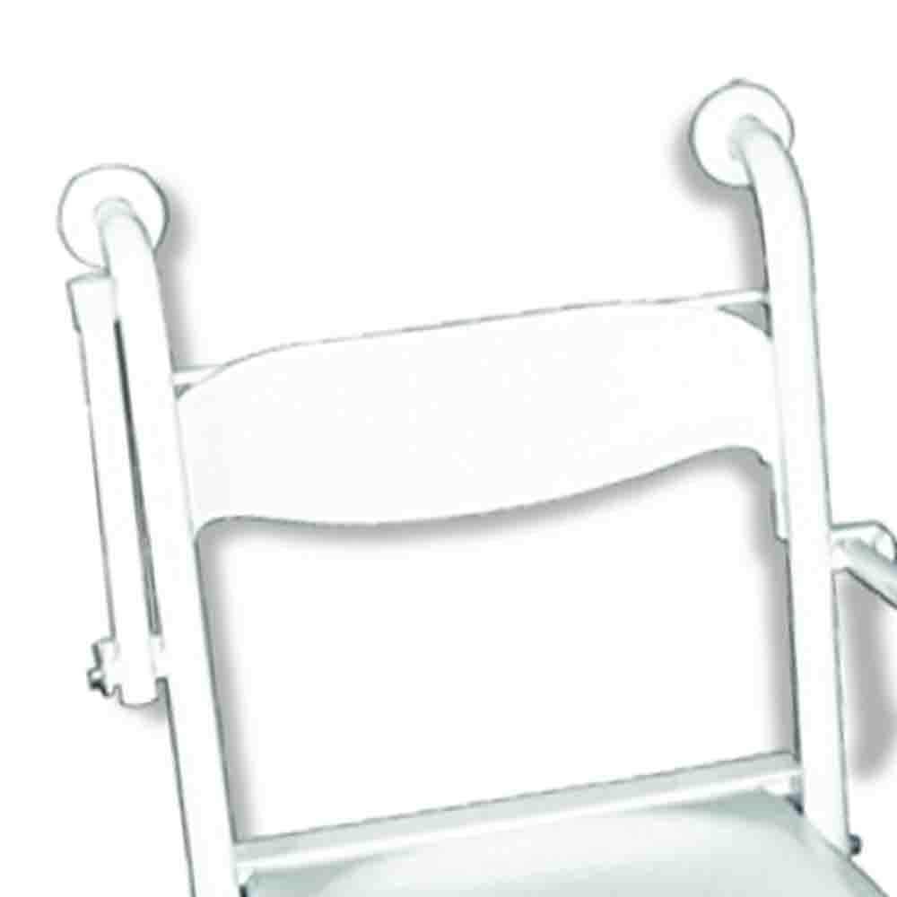 Sedile doccia ribaltabile con braccioli inox