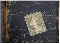 Biscottini Separé 'GALLO' con stampa monofacciale su tela in juta grezza L45xPR9xH183 cm