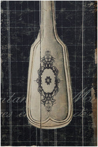 Biscottini Separé 'POSATE' con stampa monofacciale su tela in juta grezza L140xPR9xH183 cm