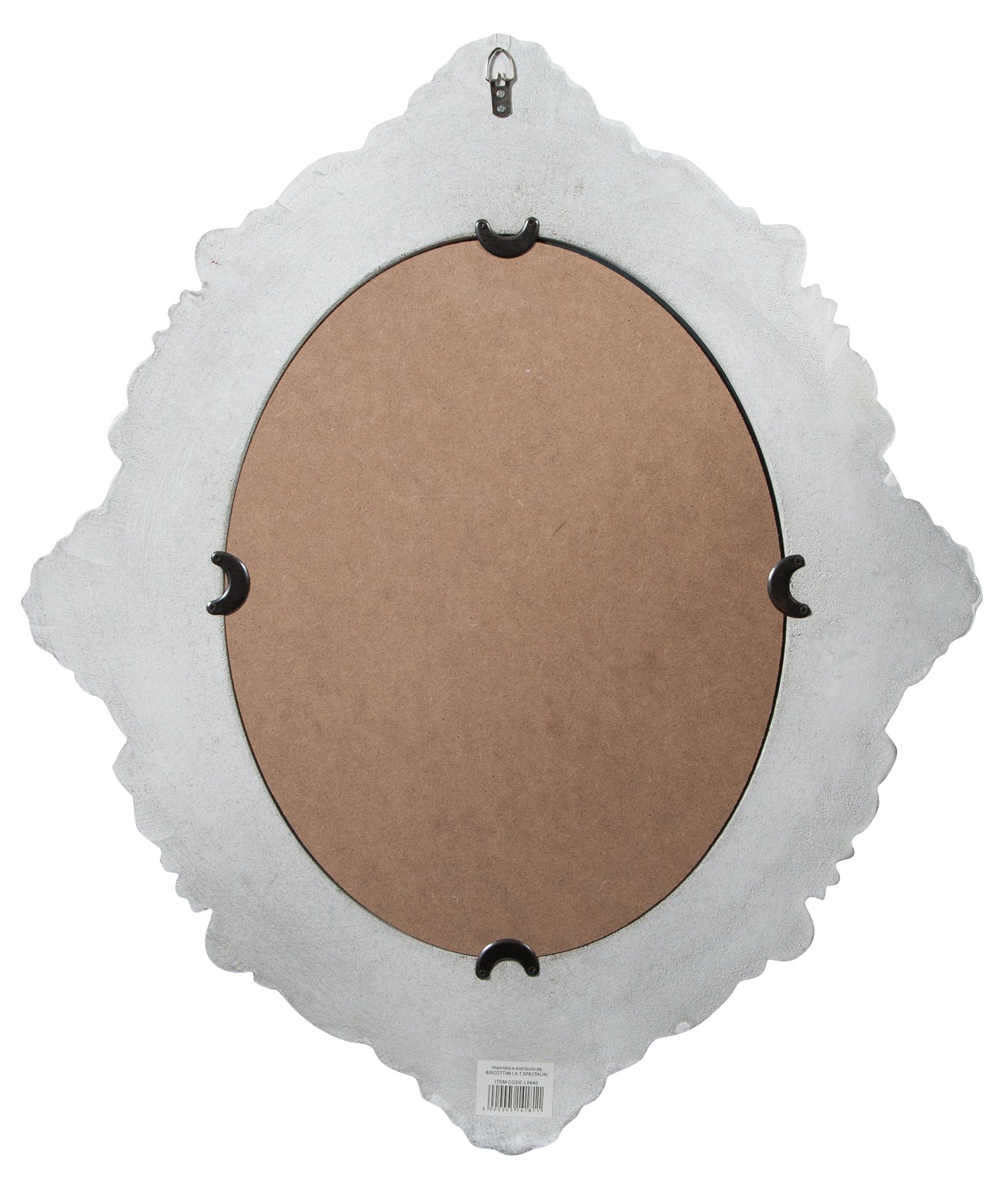 Biscottini Specchiera da appendere finitura bianco anticato Made in Italy