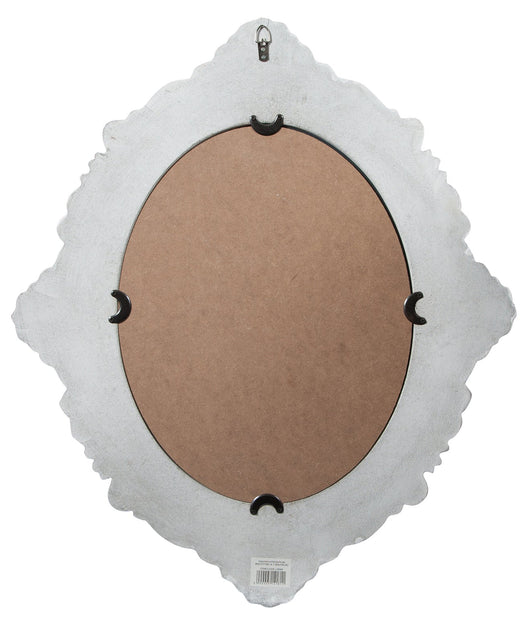 Biscottini Specchiera da appendere finitura bianco anticato Made in Italy