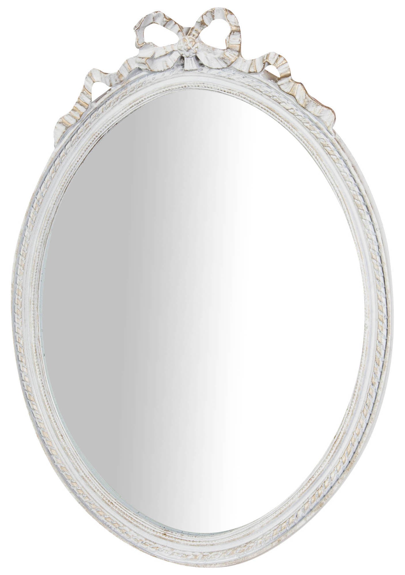 Biscottini Specchiera da appendere finitura bianco anticato.