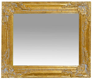 Biscottini Specchiera da appendere verticale/orizzontale L27xPR4xH32 cm finitura foglia oro anticato.