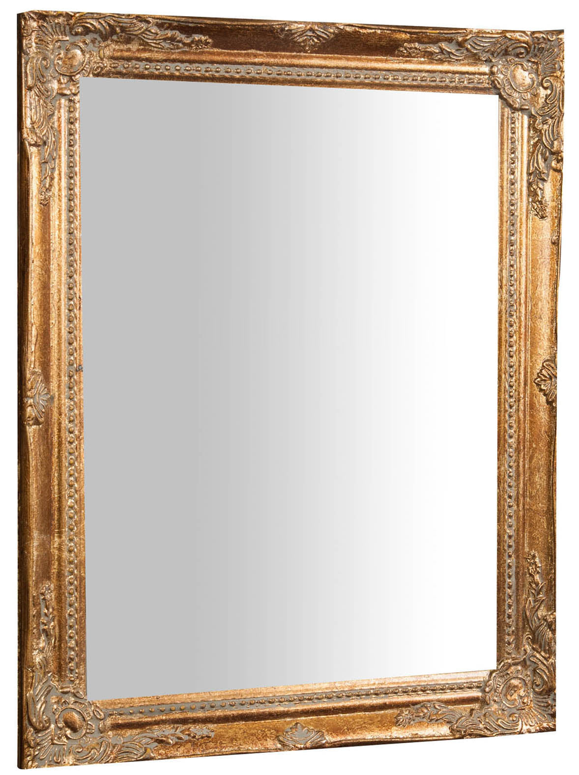 Biscottini Specchiera da appendere verticale/orizzontale L36,5xPR4xH47 cm finitura foglia oro anticato.