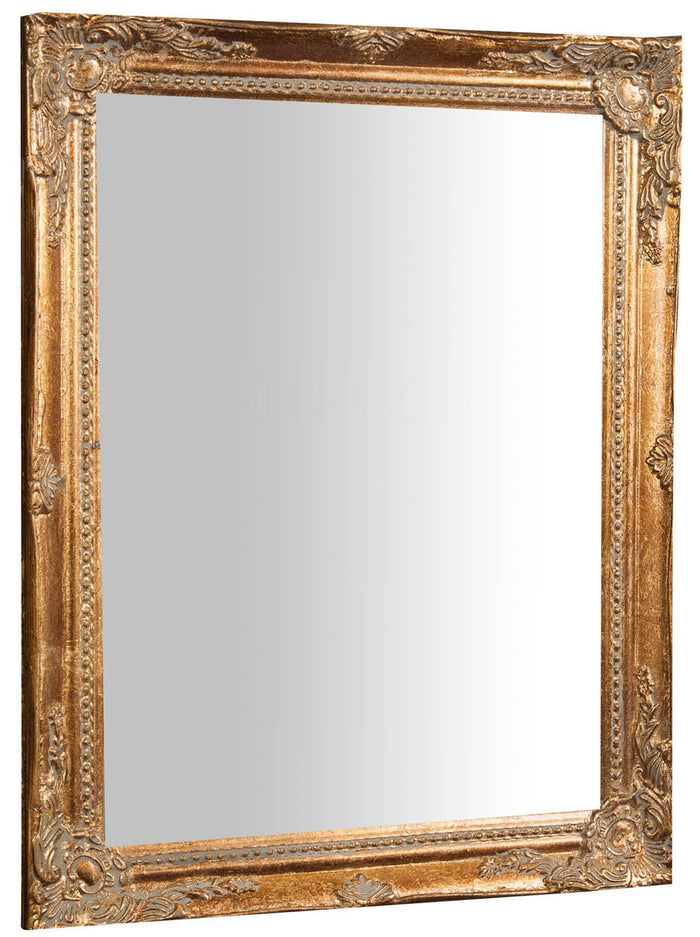 Biscottini Specchiera da appendere verticale/orizzontale L36,5xPR4xH47 cm finitura foglia oro anticato.