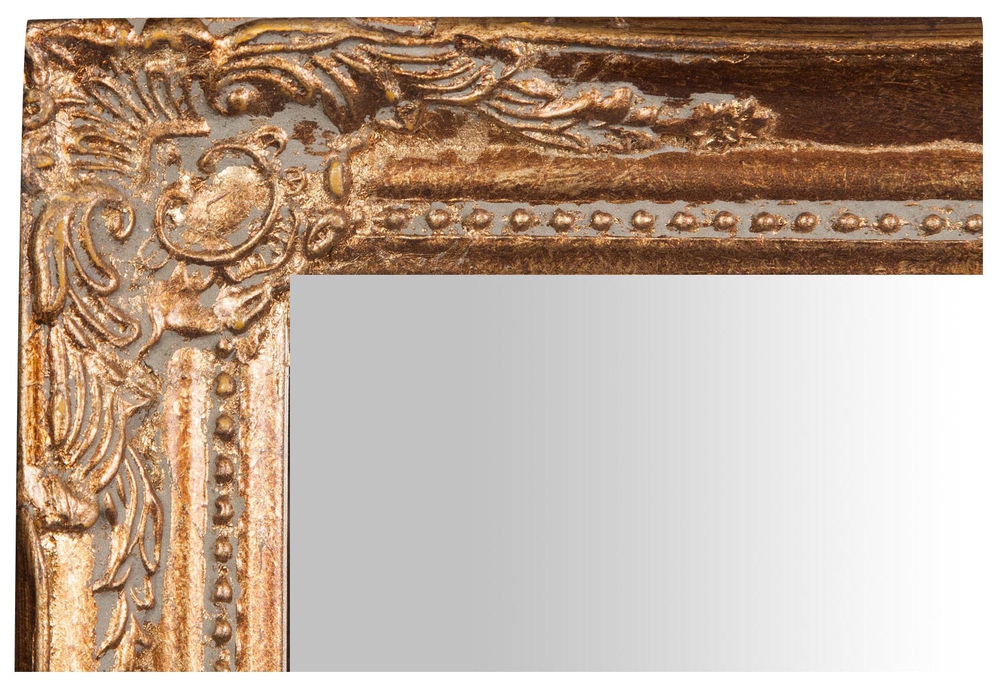 Biscottini Specchiera da appendere verticale/orizzontale L36,5xPR4xH47 cm finitura foglia oro anticato.