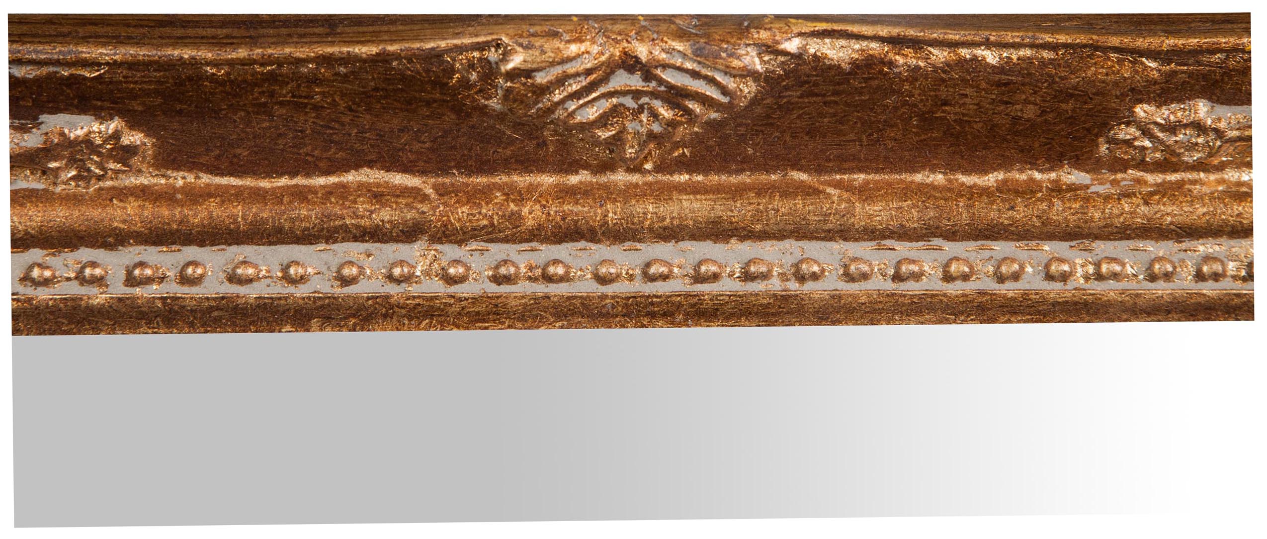 Biscottini Specchiera da appendere verticale/orizzontale L36,5xPR4xH47 cm finitura foglia oro anticato.