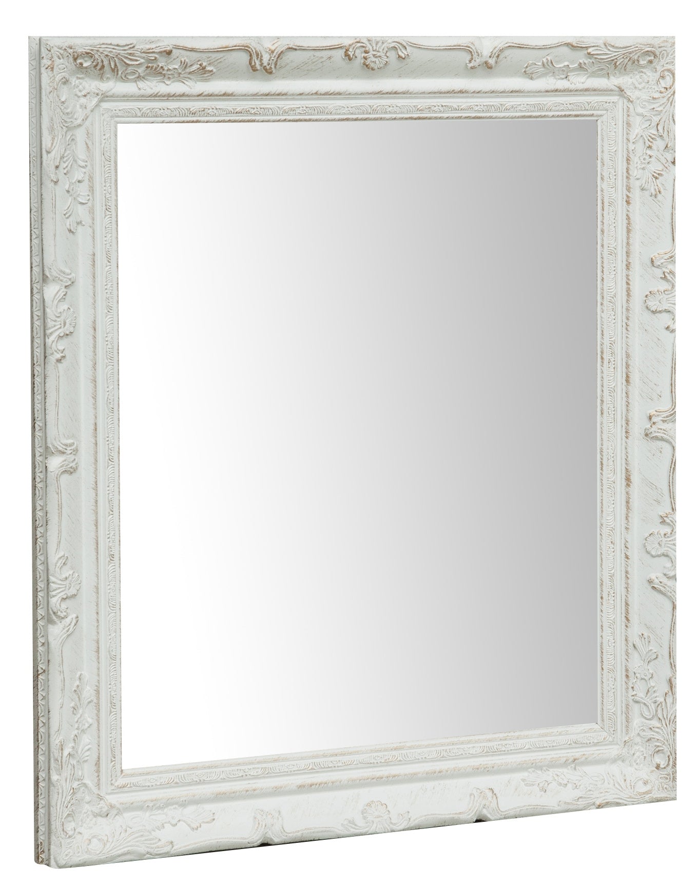 Biscottini Specchiera da appendere verticale/orizzontale L64xPR4xH74 cm finitura bianco anticato.