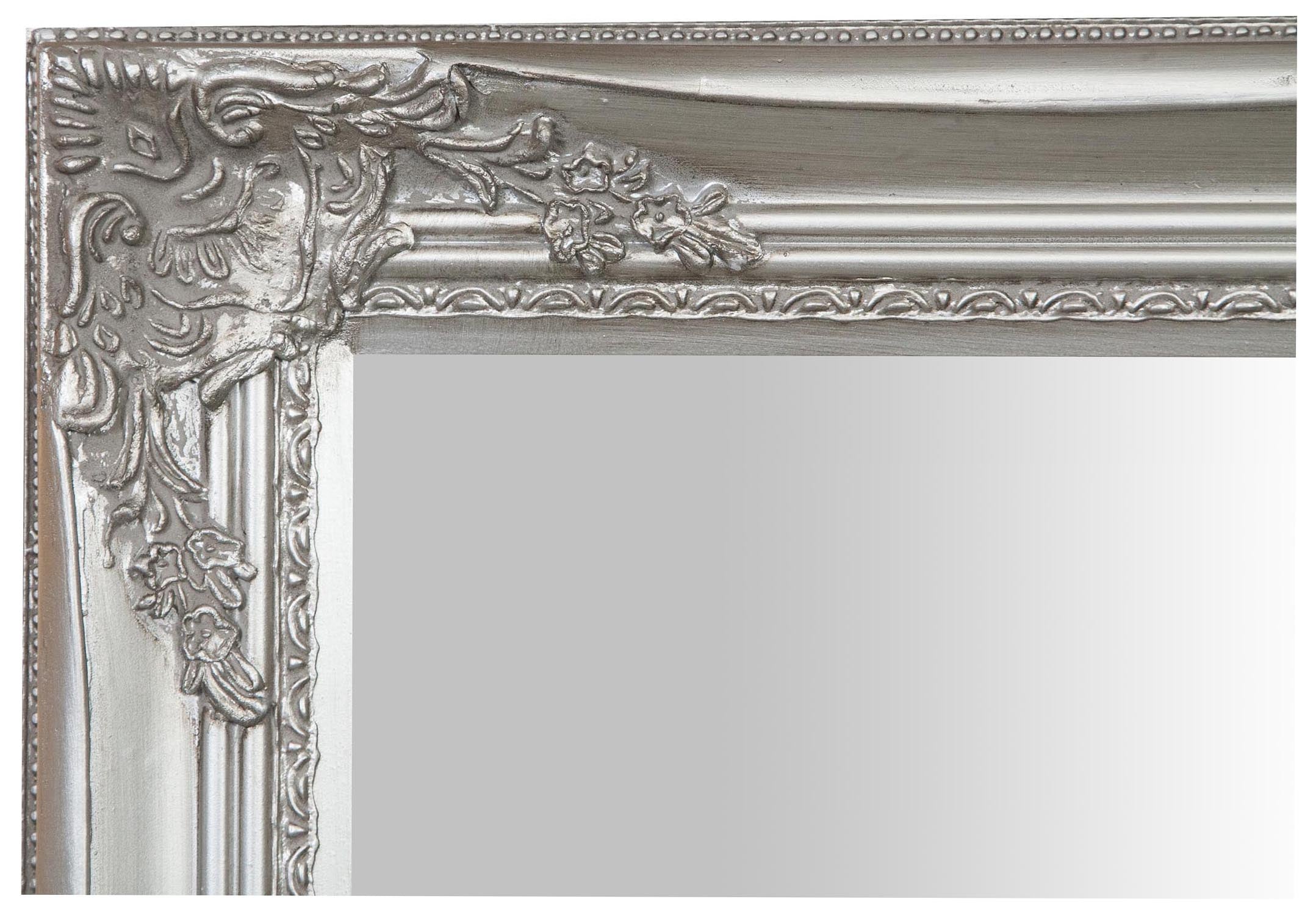 Biscottini Specchiera da appendere verticale/orizzontale L72xPR4xH132 cm finitura argento anticato.