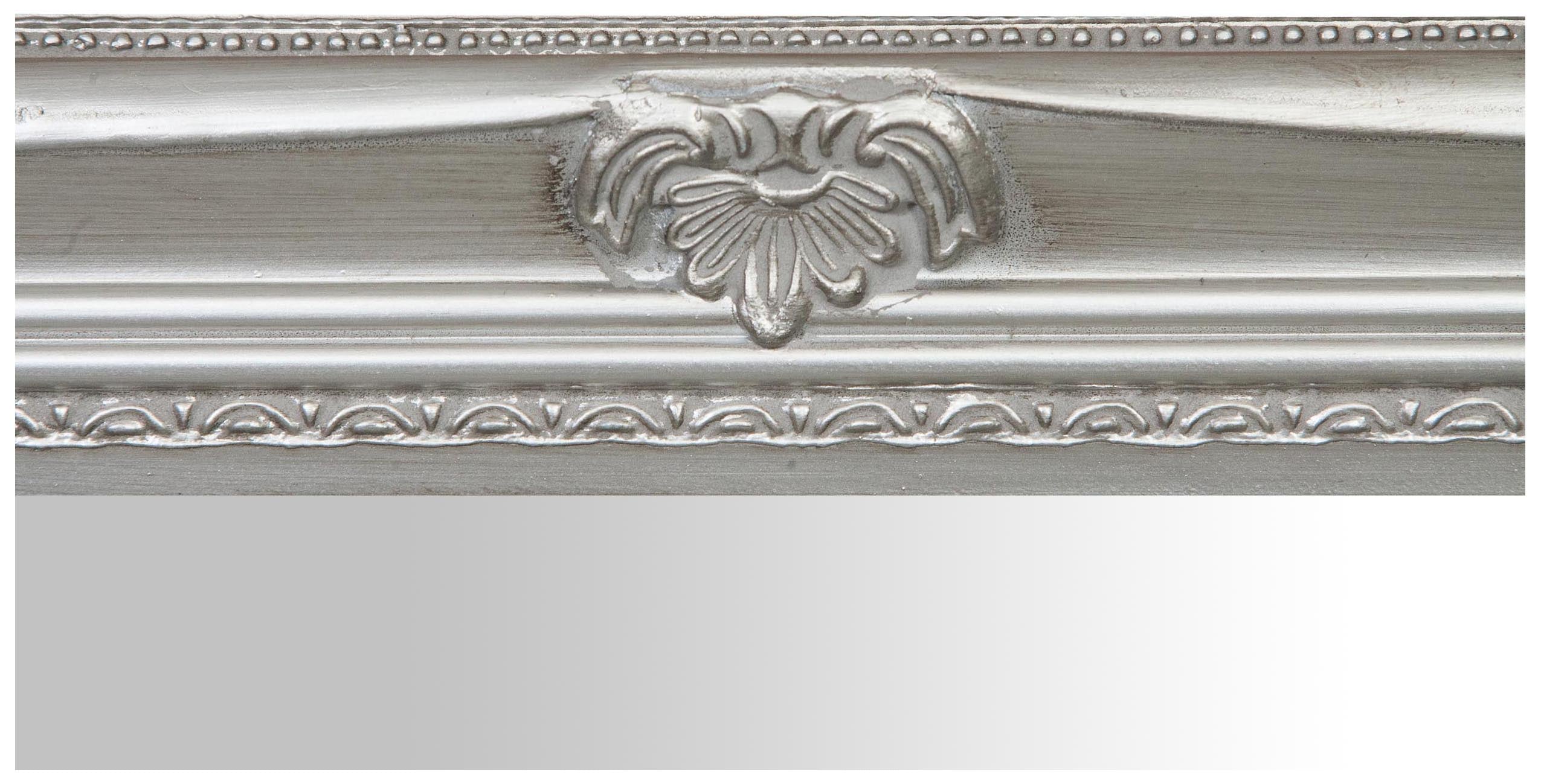 Biscottini Specchiera da appendere verticale/orizzontale L72xPR4xH132 cm finitura argento anticato.