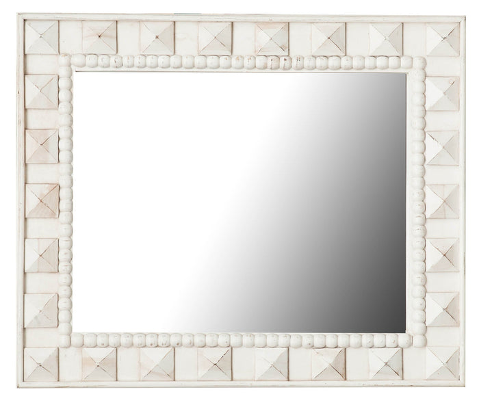 Biscottini Specchiera da appendere verticale/orizzontale L77xPR5xH93 cm finitura bianca anticata.