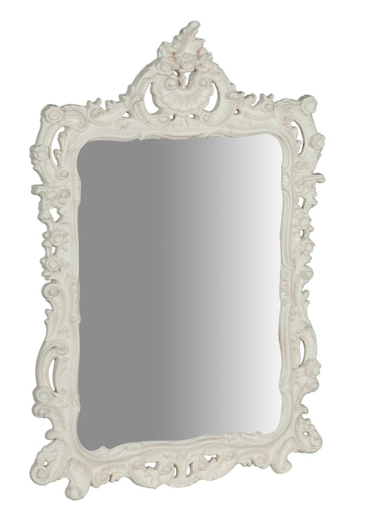 Biscottini SPECCHIERA DA PARETE IN LEGNO FINITURA BIANCA ANTICATA MADE IN ITALY realizzata