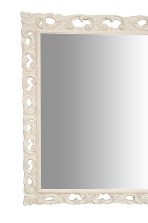 Biscottini SPECCHIERA DA PARETE IN LEGNO FINITURA BIANCA ANTICATA MADE IN ITALY realizzata