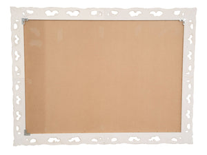 Biscottini SPECCHIERA DA PARETE IN LEGNO FINITURA BIANCA ANTICATA MADE IN ITALY realizzata