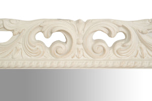 Biscottini SPECCHIERA DA PARETE IN LEGNO FINITURA BIANCA ANTICATA MADE IN ITALY realizzata