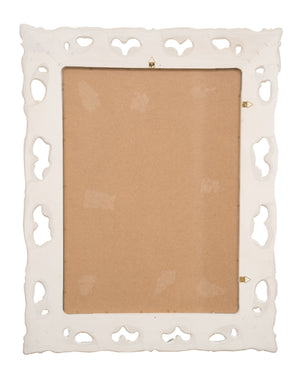 Biscottini SPECCHIERA DA PARETE IN LEGNO FINITURA BIANCA ANTICATA MADE IN ITALY realizzata