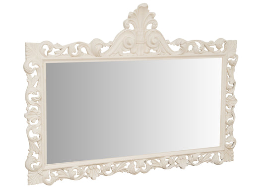 Biscottini SPECCHIERA DA PARETE IN LEGNO FINITURA BIANCA ANTICATA MADE IN ITALY realizzata