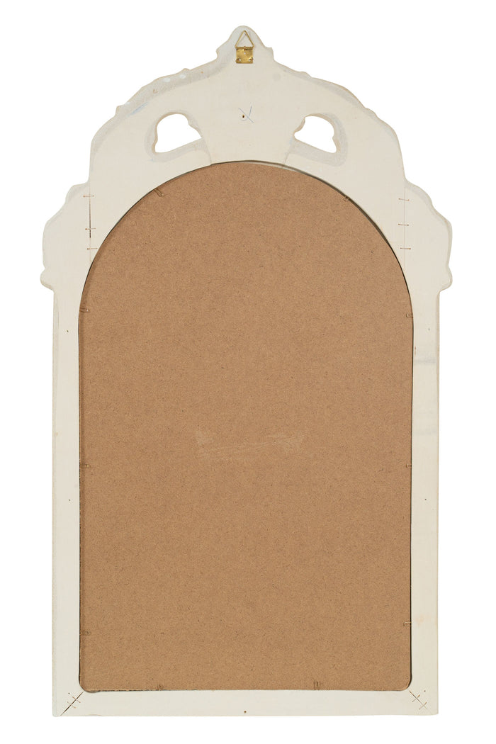 Biscottini SPECCHIERA DA PARETE IN LEGNO FINITURA BIANCA ANTICATA MADE IN ITALY Specchio