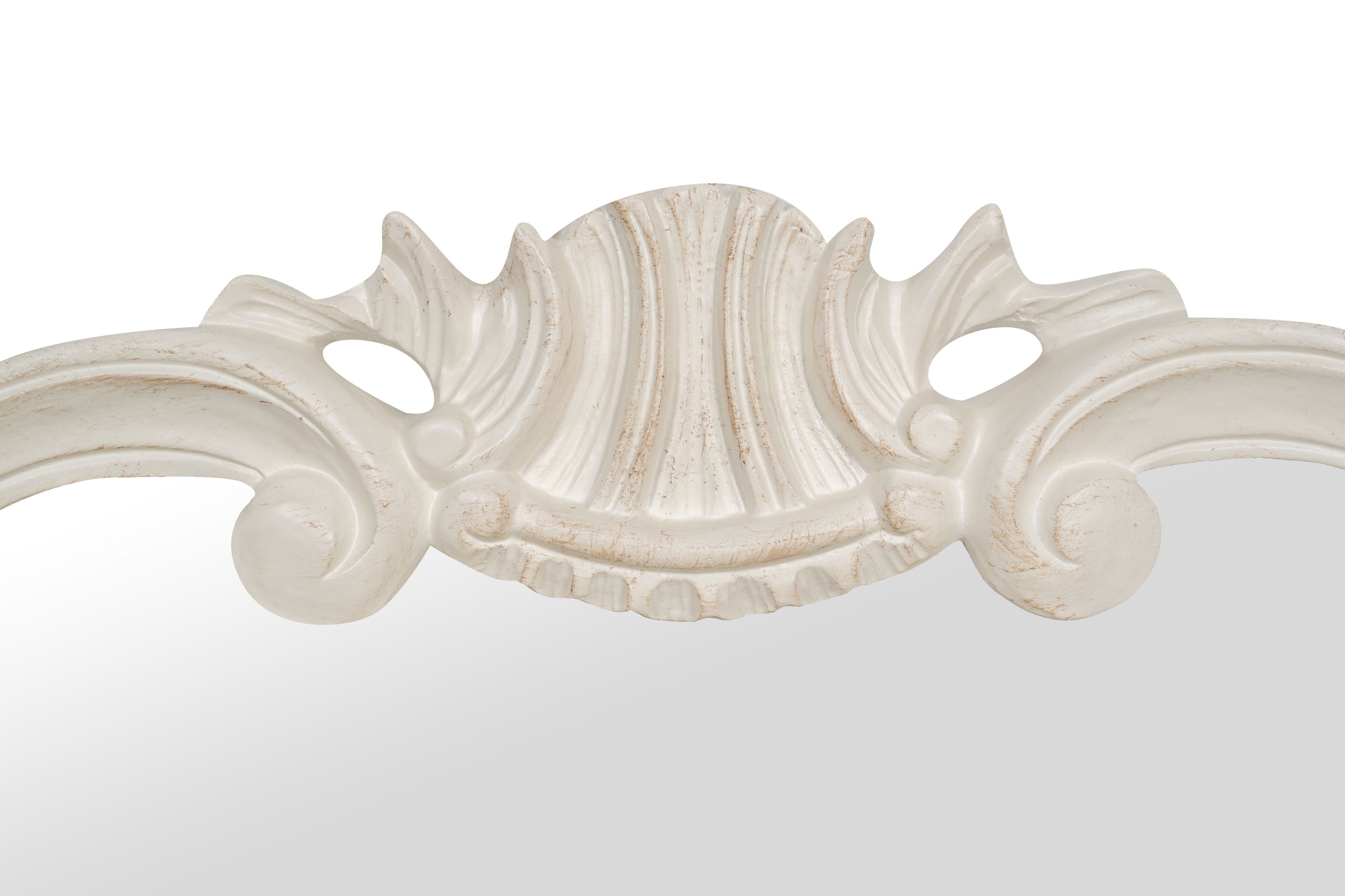 Biscottini SPECCHIERA DA PARETE IN LEGNO FINITURA BIANCA ANTICATA MADE IN ITALY Specchio