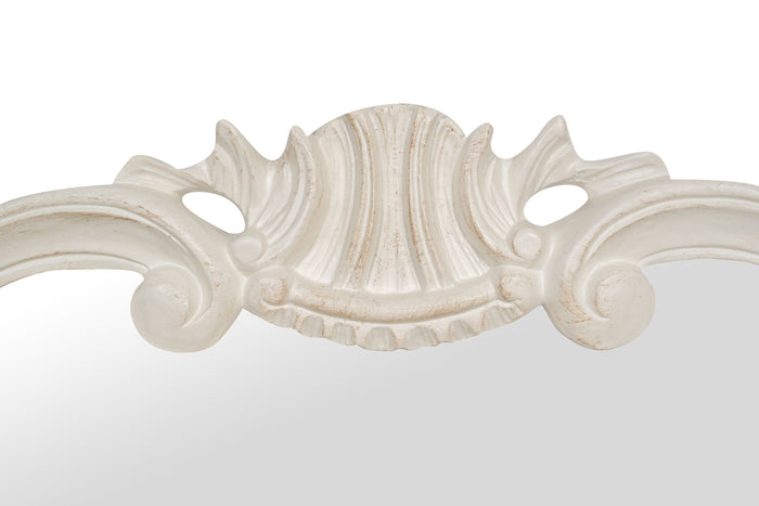 Biscottini SPECCHIERA DA PARETE IN LEGNO FINITURA BIANCA ANTICATA MADE IN ITALY Specchio