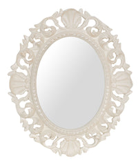 Biscottini SPECCHIERA DA PARETE IN LEGNO FINITURA BIANCA ANTICATA MADE IN ITALY Specchio