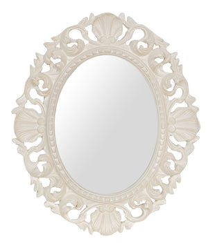 Biscottini SPECCHIERA DA PARETE IN LEGNO FINITURA BIANCA ANTICATA MADE IN ITALY Specchio