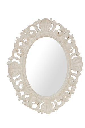 Biscottini SPECCHIERA DA PARETE IN LEGNO FINITURA BIANCA ANTICATA MADE IN ITALY Specchio