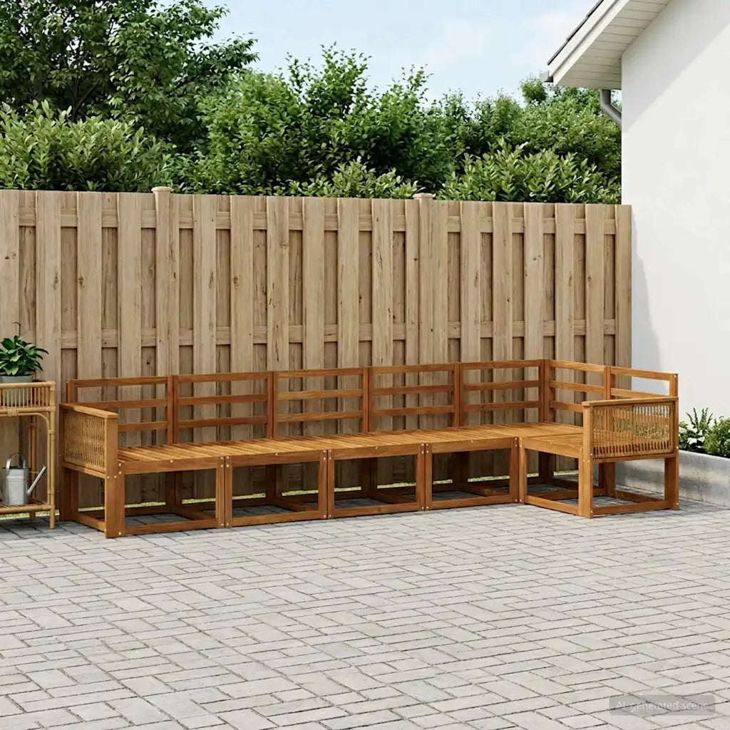 Set di divani da esterno 6 pcs Naturale 3385255
