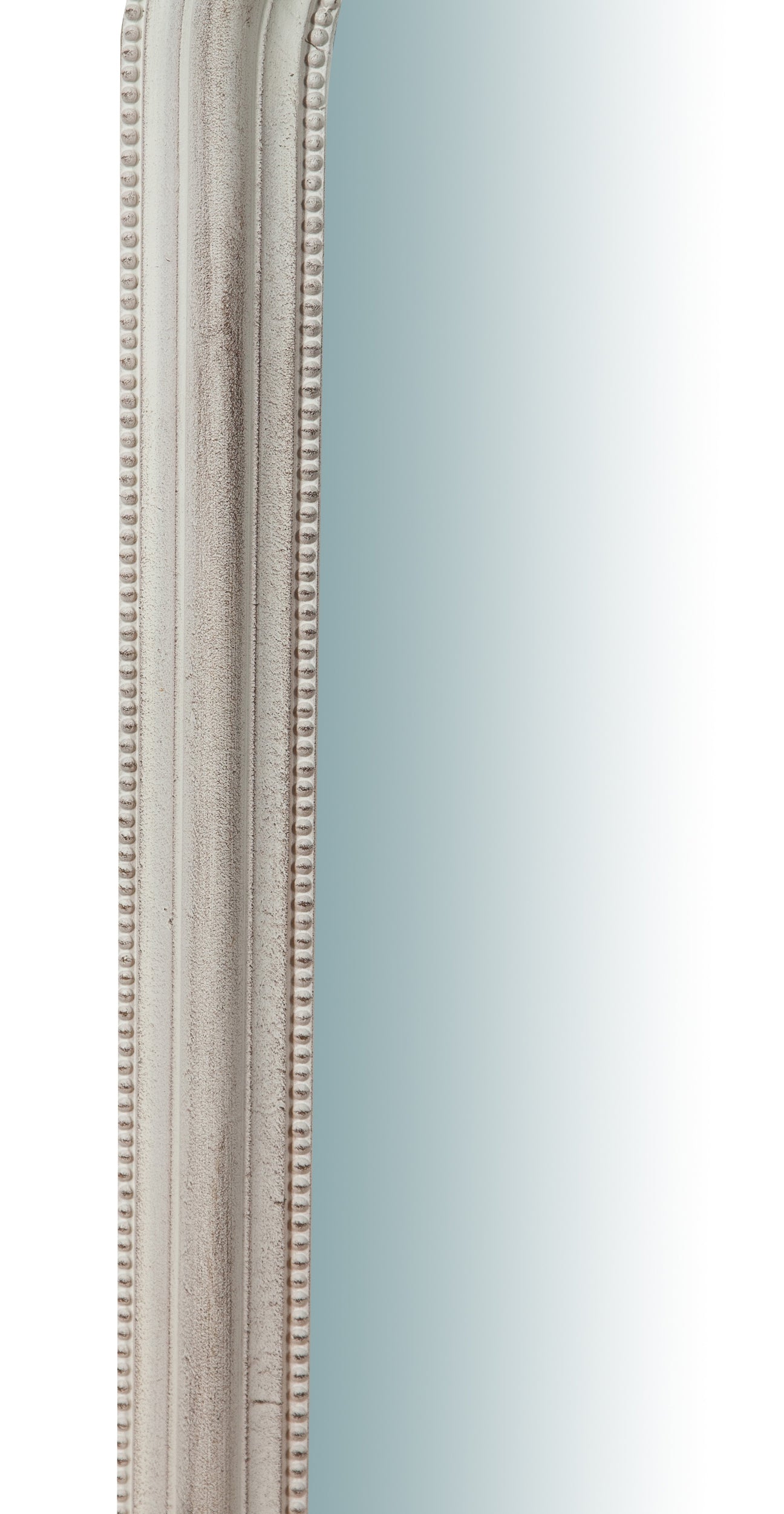 Biscottini Specchiera da parete in legno finitura bianco anticato L43xPR4xH69 cm Made in Italy