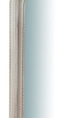 Biscottini Specchiera da parete in legno finitura bianco anticato L43xPR4xH69 cm Made in Italy