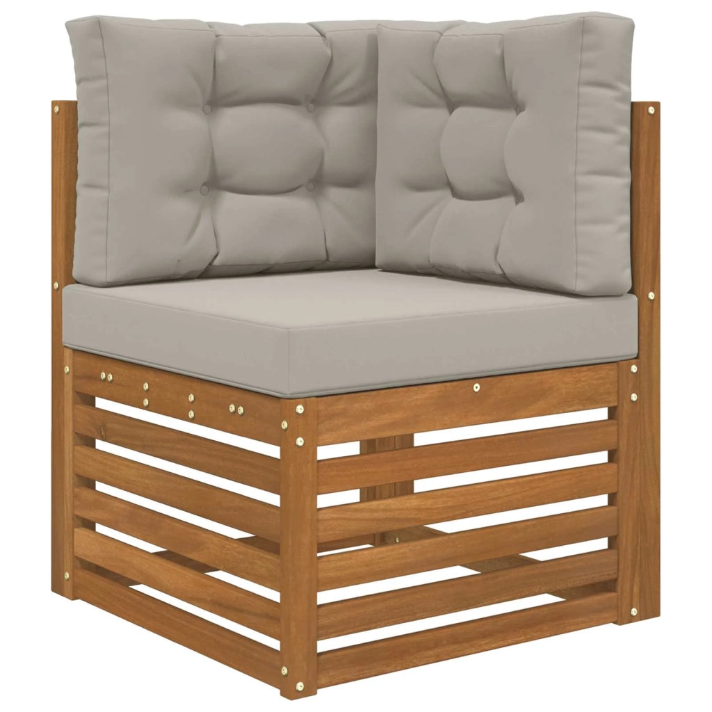 Cuscino per divano da esterno 3 pcs Grigio Poliestere