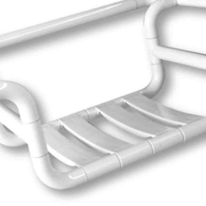 Sedile per vasca e doghe bianche