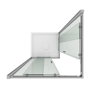 Box Doccia Angolare 75x120 cm 2 Ante Scorrevoli in Cristallo Opaco 6mm H198 Fosterberg Odense