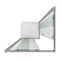 Box Doccia Angolare 80x90 cm 2 Ante Scorrevoli in Cristallo Trasparente 6mm H198 Fosterberg Odense