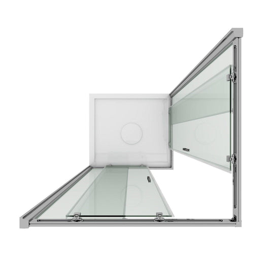 Box Doccia Angolare 72x90 cm 2 Ante Scorrevoli in Cristallo Opaco 6mm H198 Fosterberg Odense