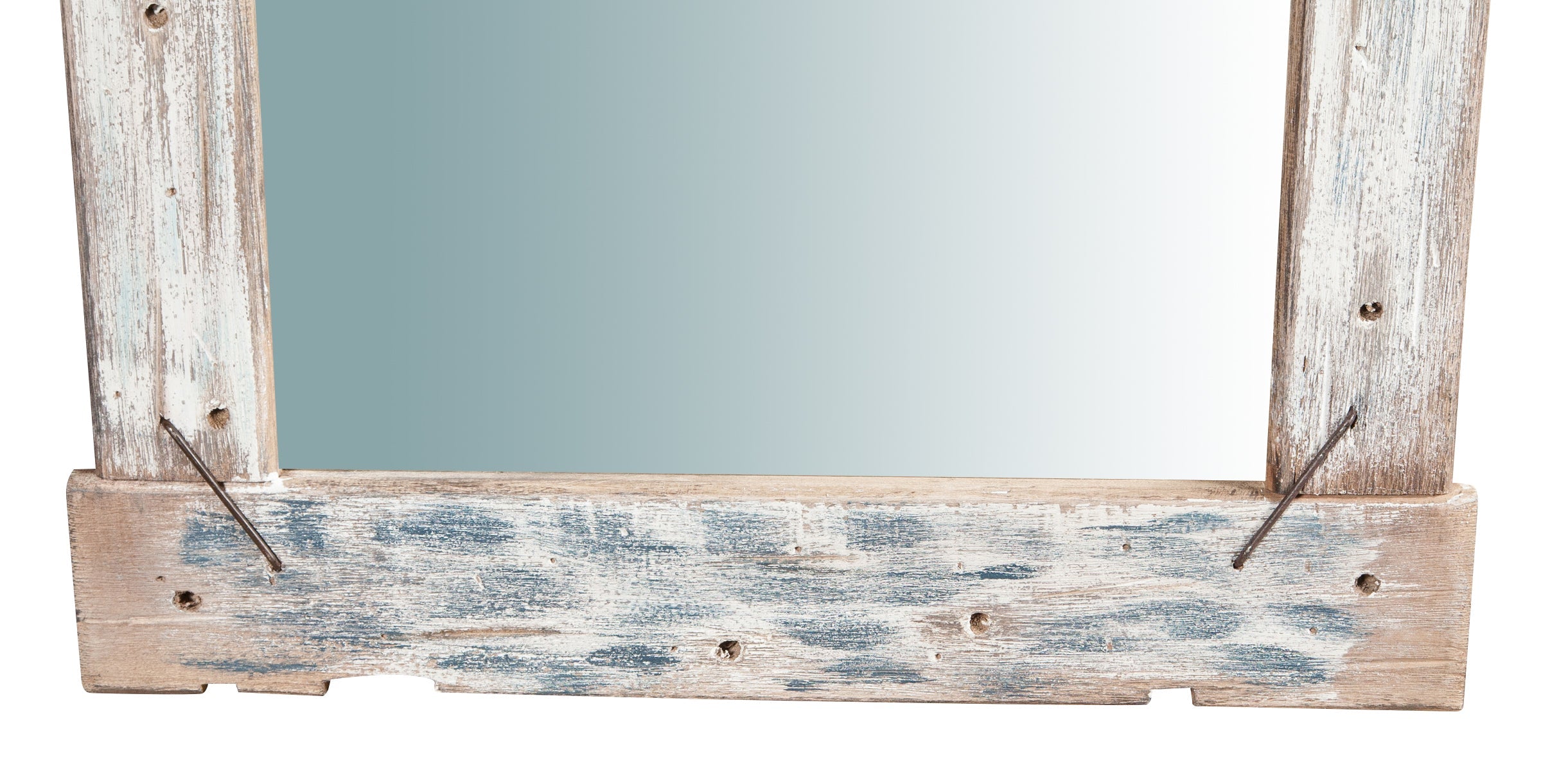 Biscottini Specchio da parete in legno massello L60xPR3,5xH60 cm.