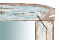 Biscottini Specchio da parete in legno massello L63xPR4xH88 cm. effetto antico dipinto