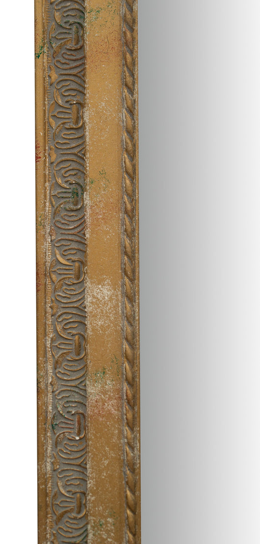 Biscottini Specchio Specchiera da parete e appendere verticale/orizzontale L35xPR2xH82 cm finitura argento anticato