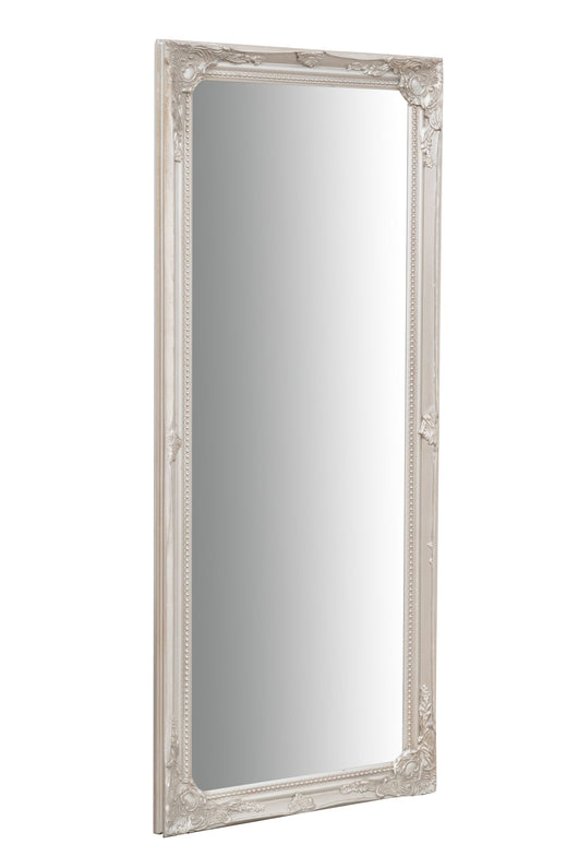 Biscottini Specchio Specchiera da parete e appendere verticale/orizzontale L35xPR4xH82 cm finitura argento anticato