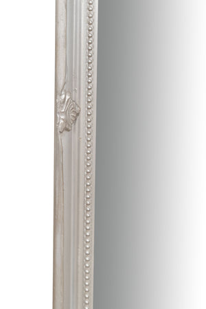 Biscottini Specchio Specchiera da parete e appendere verticale/orizzontale L35xPR4xH82 cm finitura argento anticato