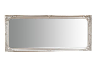 Biscottini Specchio Specchiera da parete e appendere verticale/orizzontale L35xPR4xH82 cm finitura argento anticato