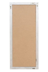 Biscottini Specchio Specchiera da parete e appendere verticale/orizzontale L35xPR4xH82 cm finitura argento anticato