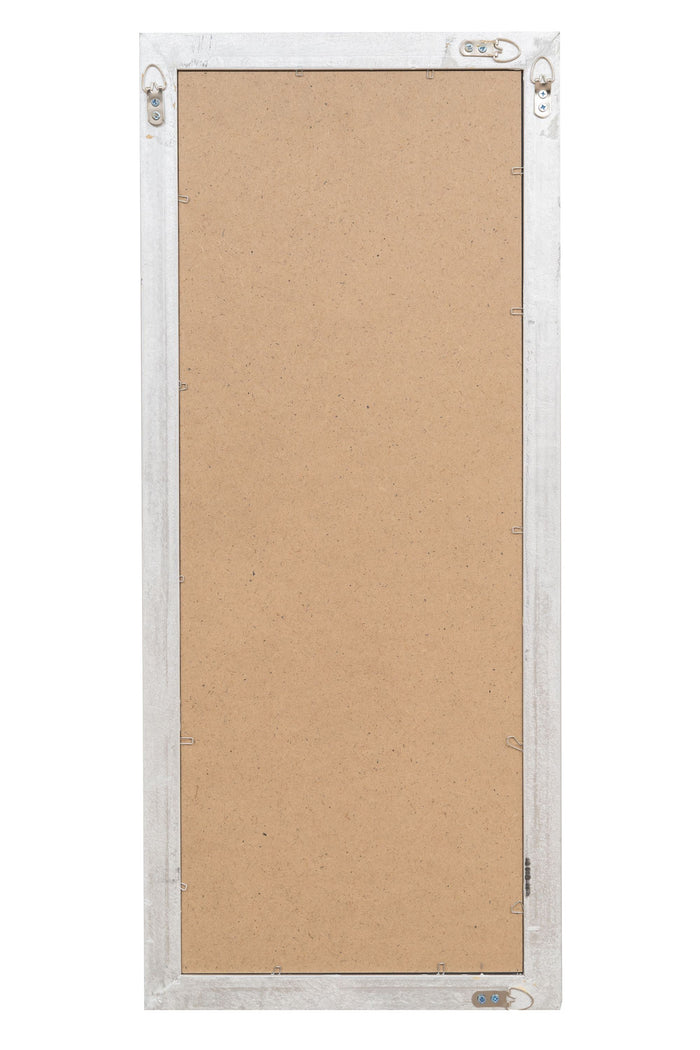 Biscottini Specchio Specchiera da parete e appendere verticale/orizzontale L35xPR4xH82 cm finitura argento anticato